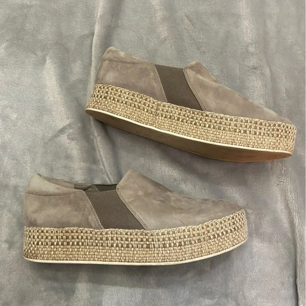 VINCE Wilden Suede Leather Platform Espadrille Sneaker Size 8